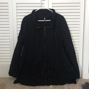 Black Surplus Jacket with Tie Waist